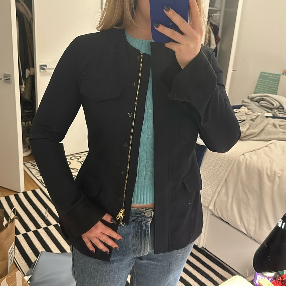 Rag & Bone fitted navy jacket